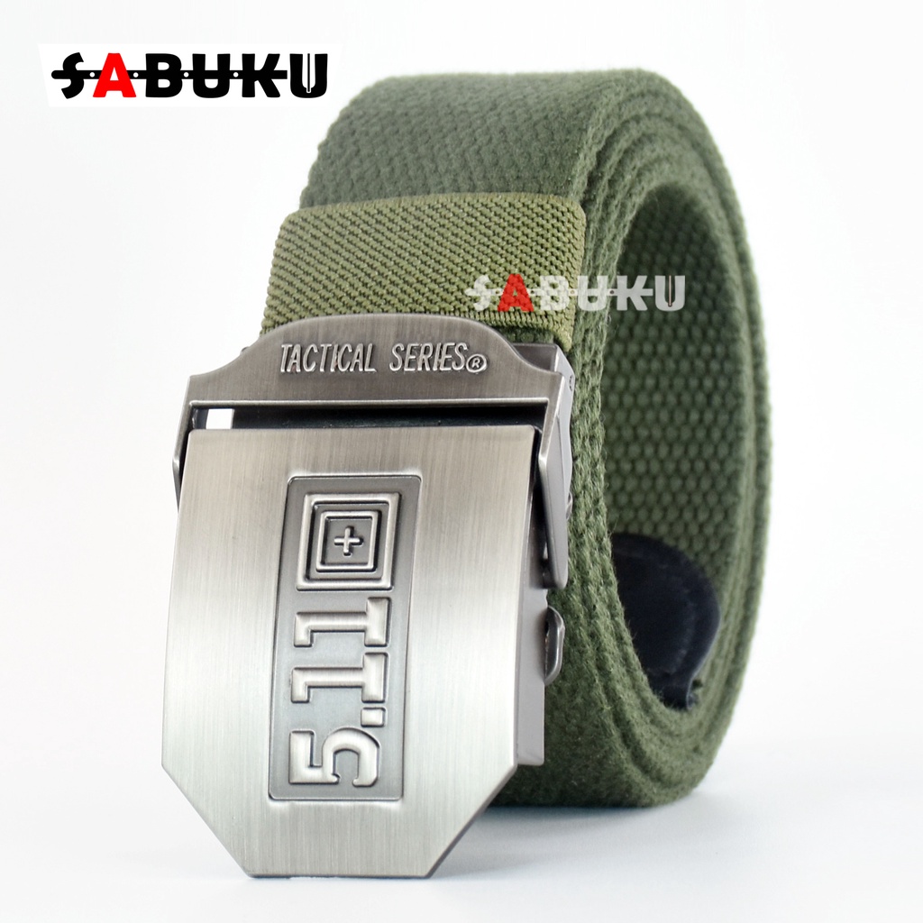 Ikat Pinggang Gesper Pria Kanvas Jepit Polos Sabuk Canvas Tactical 511 Fashion Men Belt - 157