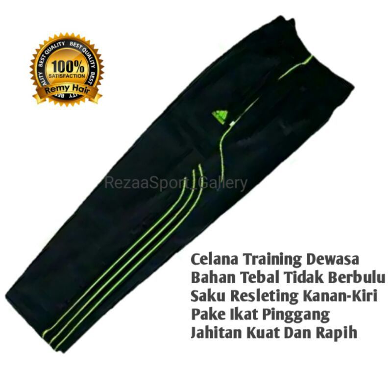 Training Pria Bahan Lotto Premium Merk Adidas Warna Hitam All Size XL Trening Panjang List Premium Celana Olahraga Trening Training Pria Wanita Standar Jumbo