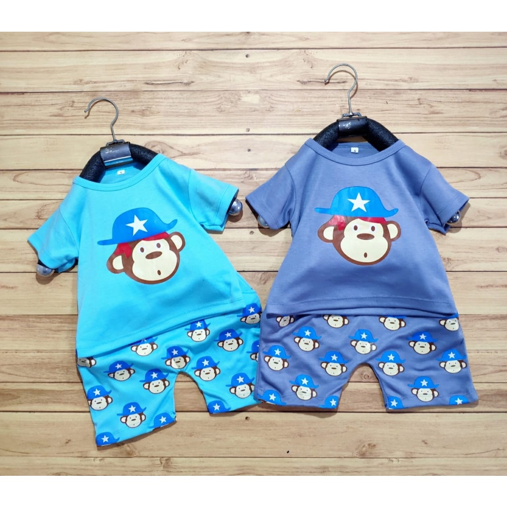 Setelan Bayi / Anak Usia 3bln - 4th Bio Kids Cute Monkey