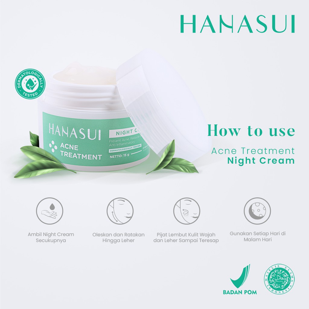 ✨ AKU MURAH ✨Hanasui Acne Treatment Night Cream
