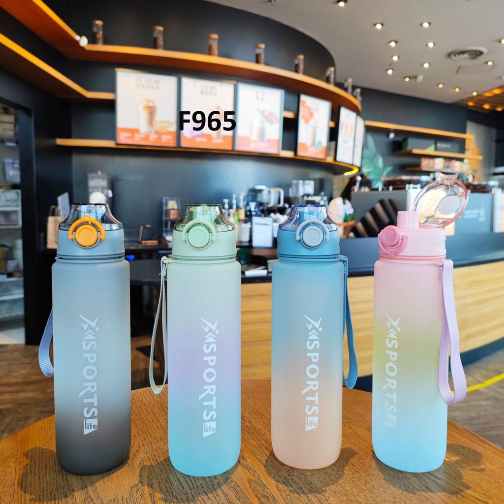 F965 BOTOL MINUM 1LITER GRADASI SPORT  TEMPAT MINUM ANAK  BOTOL MINUM ANAK 1L BOTOL MINUM SPORT SPOR