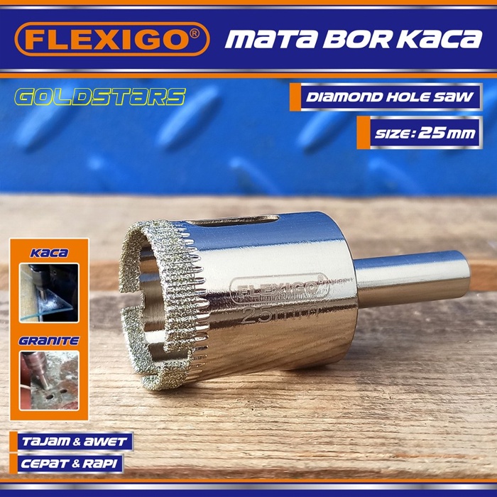 Mata Bor Kaca, Grantie 25 mm Original Flexigo Diamond Hole Saw