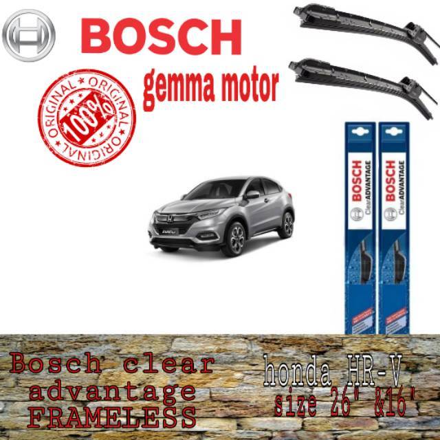 Wiper Bosch Frameless Original Honda Hr V Hrv Sepasang 26 16 Shopee Indonesia