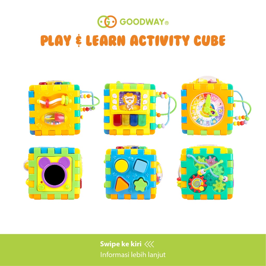 Castle - Goodway Play &amp; Learn Activity Cube GW3850A / Busy Box / Mainan Edukasi Anak / Mainan Anak / Wisdom Box - Mainan Bayi