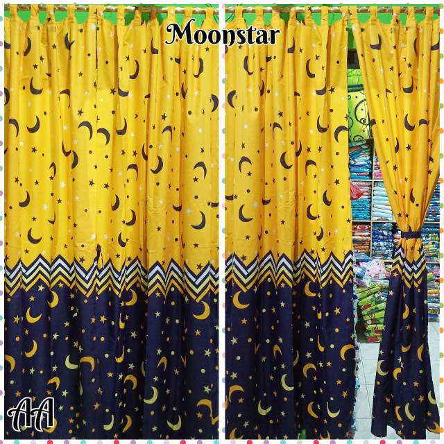 Gorden Tali Perekat Gorden Pintu dan Jendela Minimalis Moonstar uk 120*200