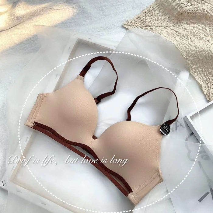 [ LINGERIE MASTER ] - (B-37) BRA WANITA TANPA KAWAT BAHAN RENDA IMPORT BH SOFT PUSH UP LEMBUT-B-37 Skin