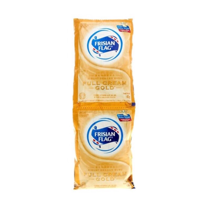 Frisian Flag Full Cream Gold Kental Manis sachet Susu SKM Bendera 6x40gr