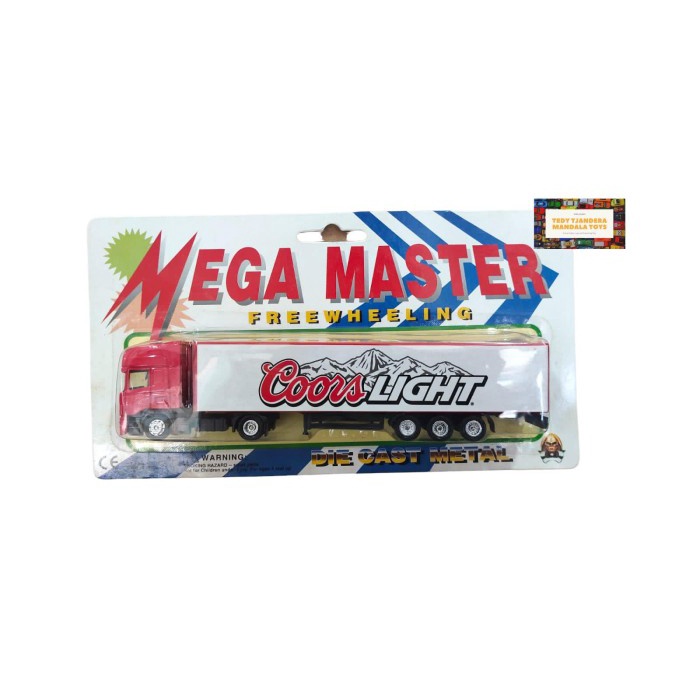 Mega Master 1/87 Advertisement Truck Coorslight Red - Panjang 19 cm