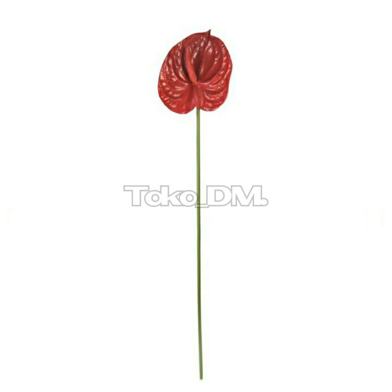 BUNGA ARTIFISIAL ANTHURIUM 68 CM - MERAH