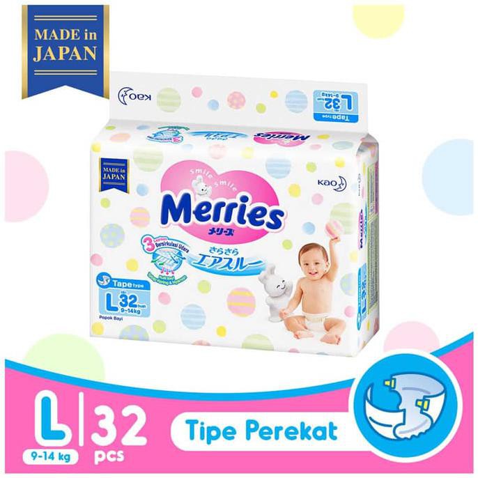 Termurah Merries Pants Premium Tape / Perekat Uk. L32 / L-32 / L 32 Pcs