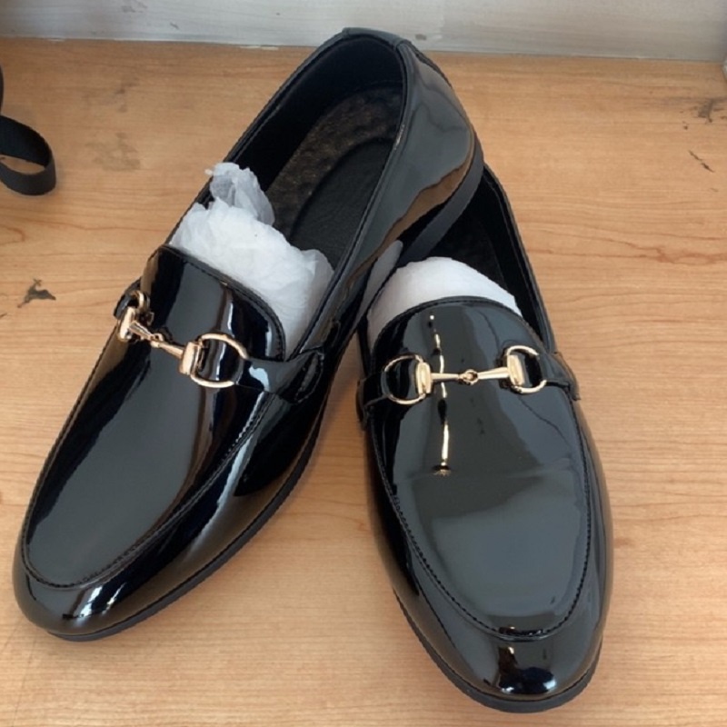 Import Modern Gaya Sepatu Full Black Hitam Polos Pria Tassel Loafer Sepatu Pantofel Santai Formal Kerja Kantor 179