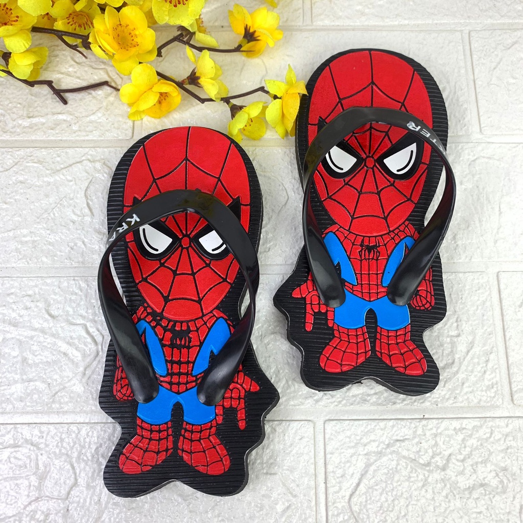 SENDAL JEPIT ANAK TIMBUL SPIDERMAN BONEKA 1-2,5 TAHUN XA05