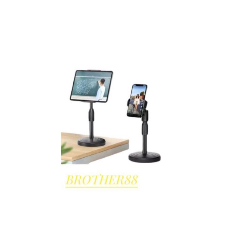 RETRACTABLE L7 PHONE AND TABLET STAND HOLDER BLACK MULTIFUNGSI FOR LIVE / VLOGGER