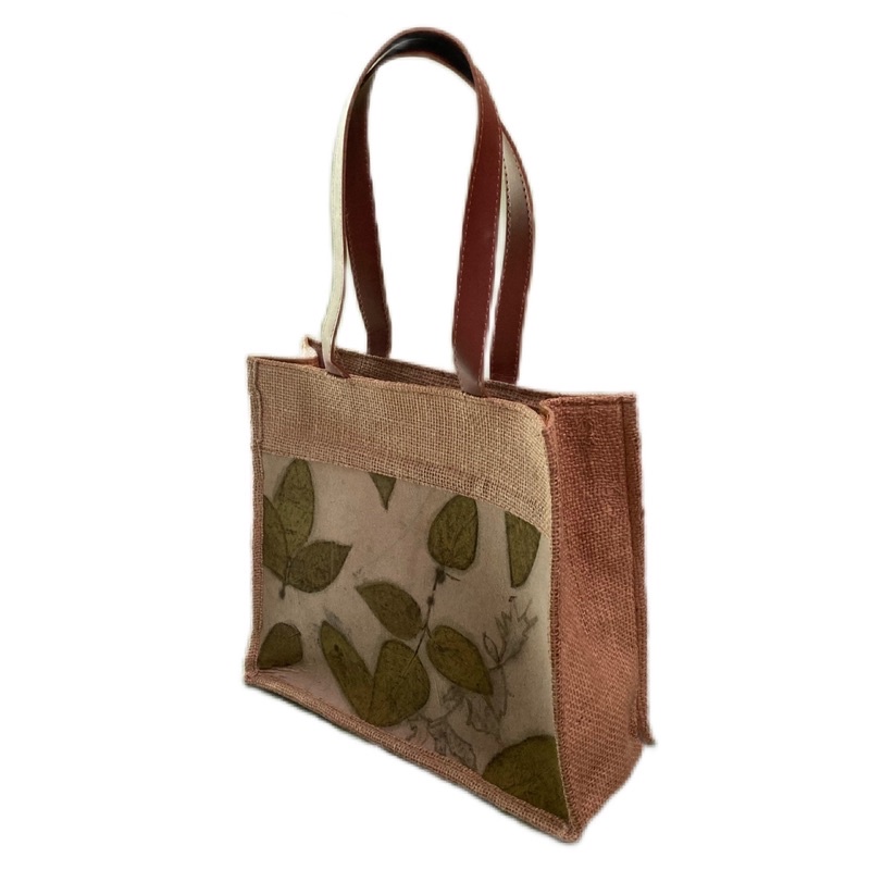 TAS WANITA GONI KULIT SINTETIS KANVAS ECOPRINT HANDMADE