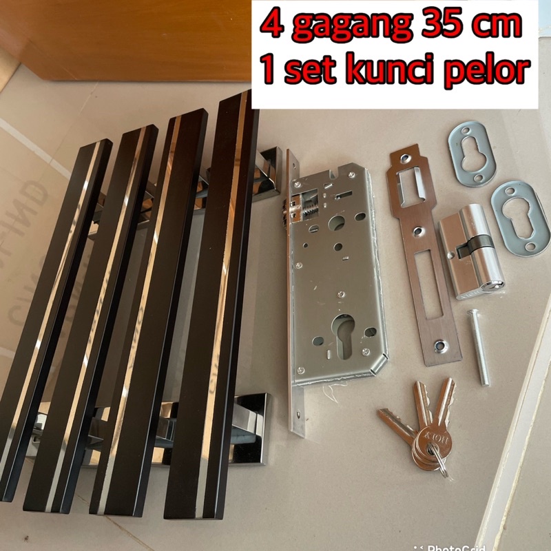 Pket hmt kunci pintu murah 4 pcs pH UK 35 cm + kunci pelor kunci pintu lngkp murmer