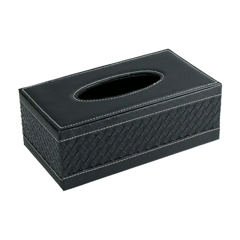 Kotak Tisu Kulit Untuk Rumah Mobil Dekorasi Premium Tissue Box Zj006 Black