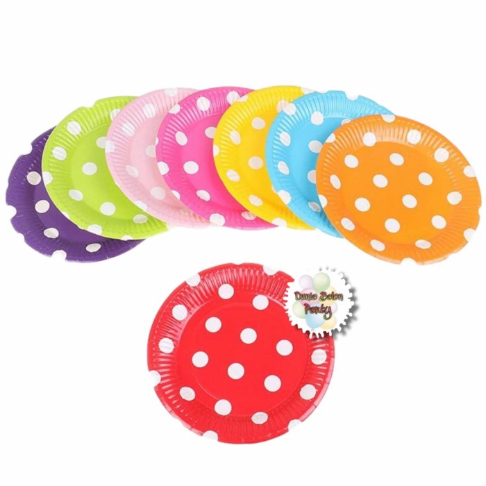 PiringKertas Polkadot / Piring Ulang Tahun / Piring Ultah