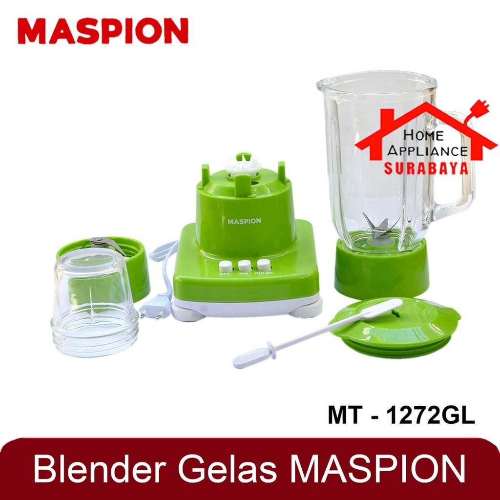 Blender Maspion Kaca Kapasitas 1 Liter 2 IN 1 MT 1272 GL / MT-1272 GL