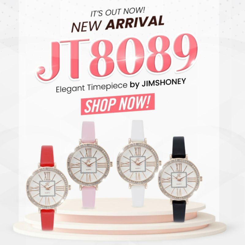 JT 8089 Jam Tangan wanita/ water resistance/ free Box &amp; sertifikat / bisa COD