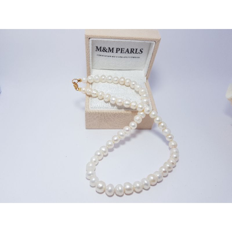 Kalung coker mutiara tawar unisek