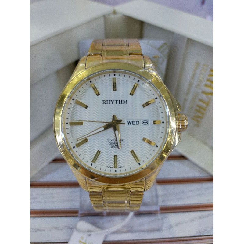 ( ORIGINAL ) Rhythm GS1604S Jam Tangan Stainless Steel / GS 1604 S