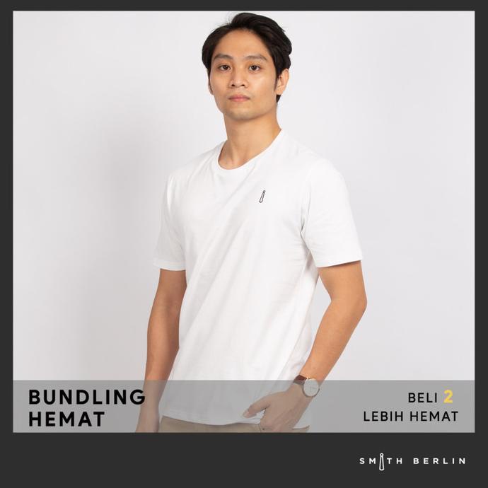 Kaos Pria Reguler Fit Smith Berlin Gents White