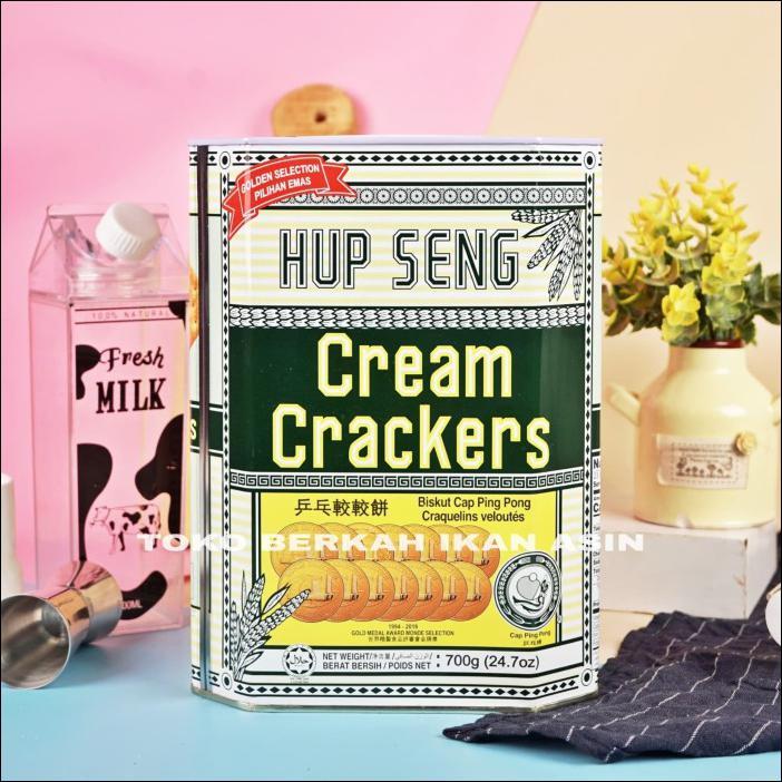 

HUP SENG CREAM CRACKERS 700 GR / BISCUIT KALENG / BISCUIT PING PONG