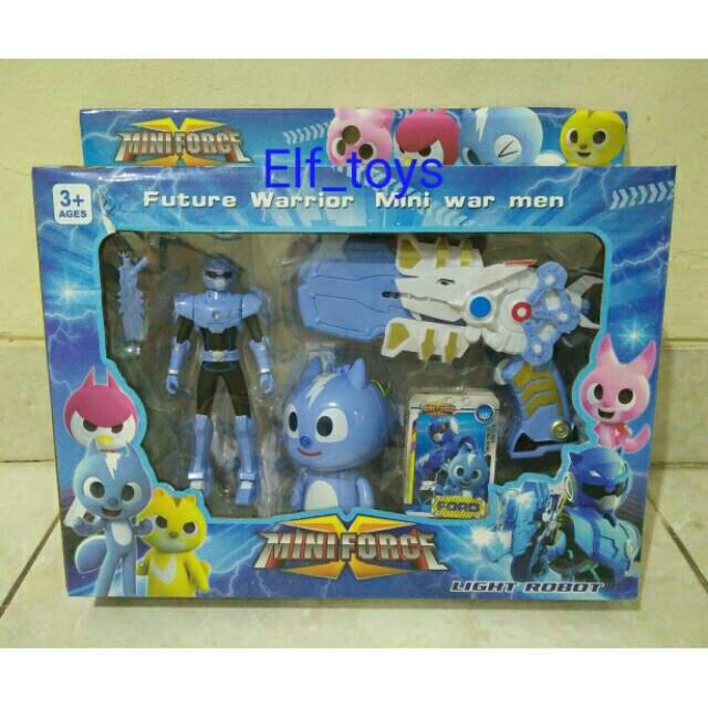  Mainan  Robot Mini  Force  1 Set Shopee Indonesia