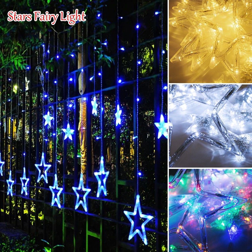 Busana 12 Bentuk Bintang Lampu Flash Dipimpin Pernikahan Pesta Dekorasi Festival Strobe Tirai Malam Natal Peri Lampu Fairy Christmas Lights Fairy Light Netslight Up Heart Shirt Aliexpress