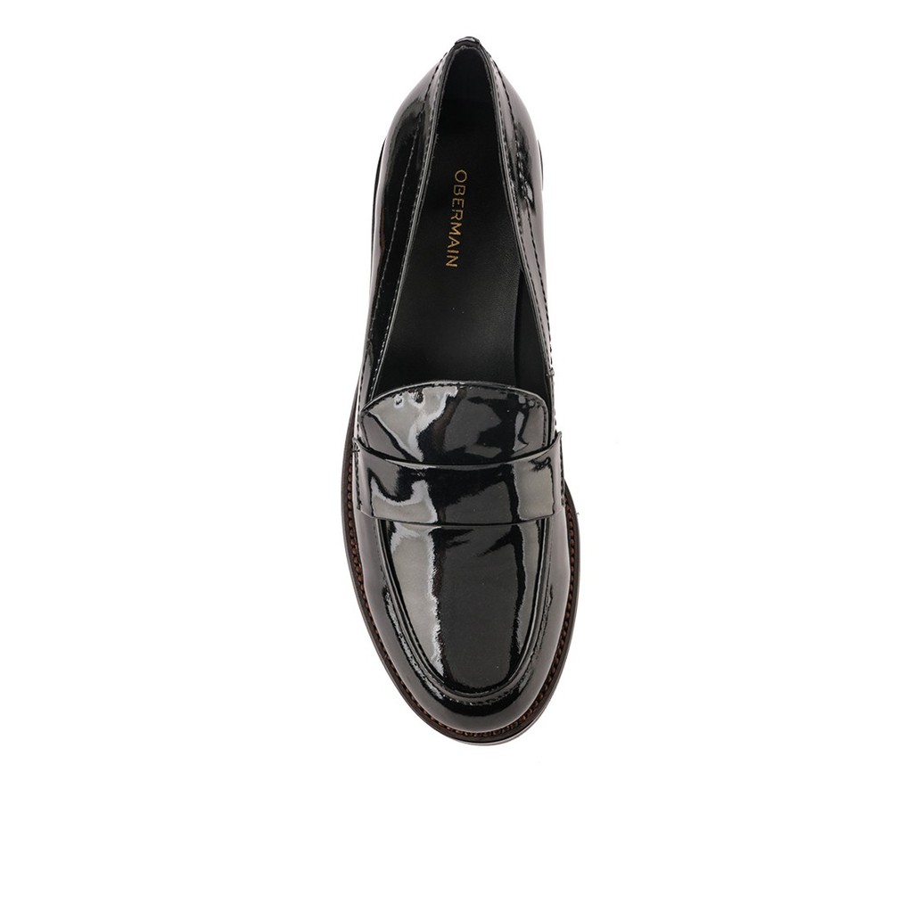 Sepatu Loafers Obermain Wanita Terbaru Original E-giselle Black