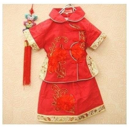 baju setelan cheongsam anak bayi perempuan 1 2 3 tahun imlek merah