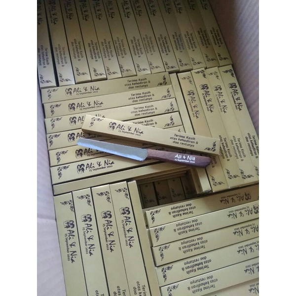 Souvenir pernikahan murah pisau kemas box, pisau custom, pisau sablon, Souvenir pisau