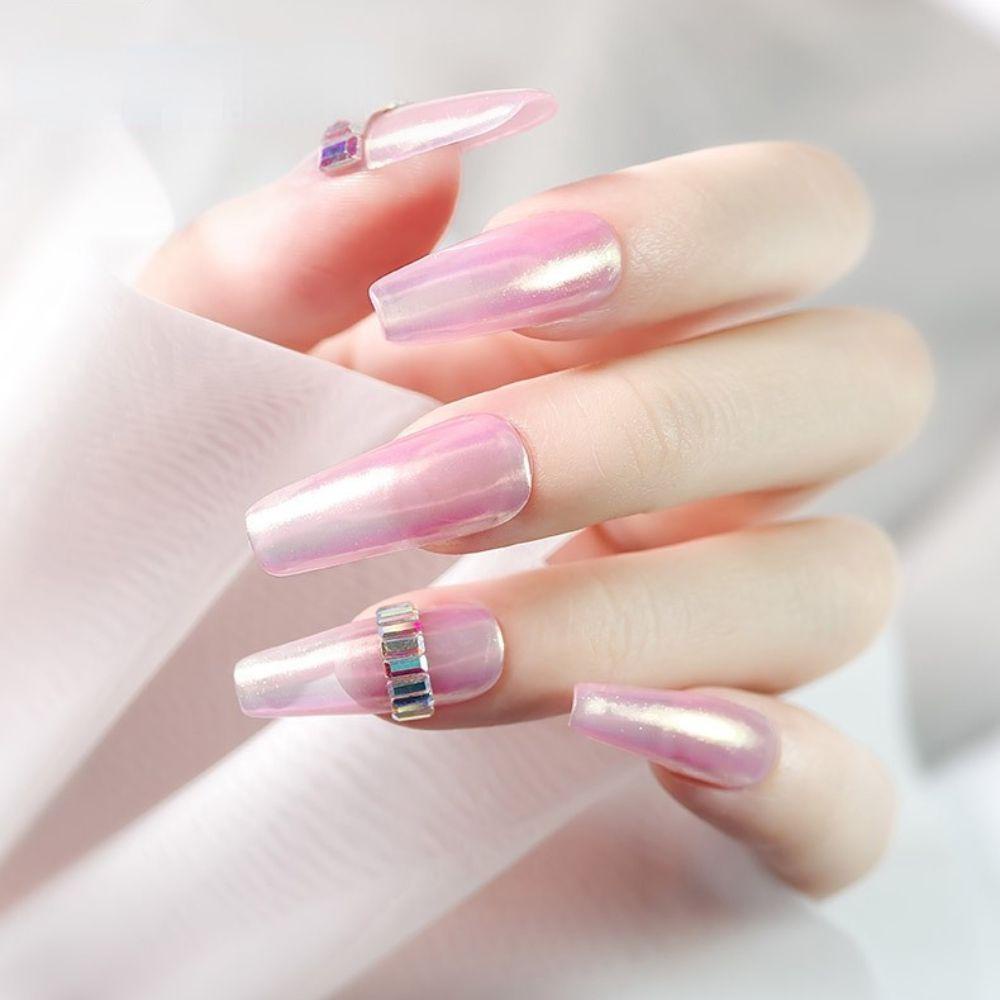 MXBEAUTY Nail Flat Bottom Charms 30pcs Flash Hiasan Kuku Berbentuk Bor Kuku Salon Manicure Aksesoris 3D Dekorasi Kuku