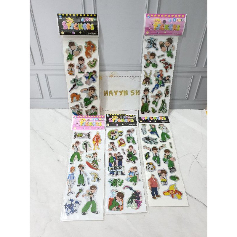 sticker gambar/sticker anak/Stiker Hologram-BEN-10