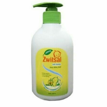 Zwitsal Natural Baby Milky Bath Rich Honey 300ml / Sabun Mandi Bayi