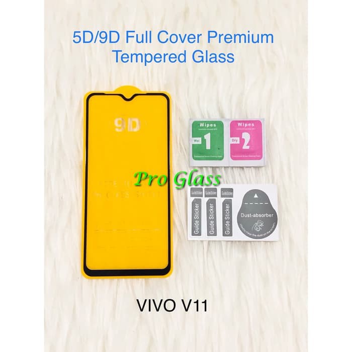 VIVO V11 5D 6D Full Cover Premium Tempered Glass Metal Packaging