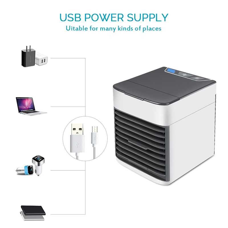 USB Mini Portable Air Cooler Universal AC Mini USB Portable with LED