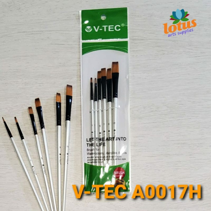 

V-TEC Brush A0017H set 6 / Kuas Lukis