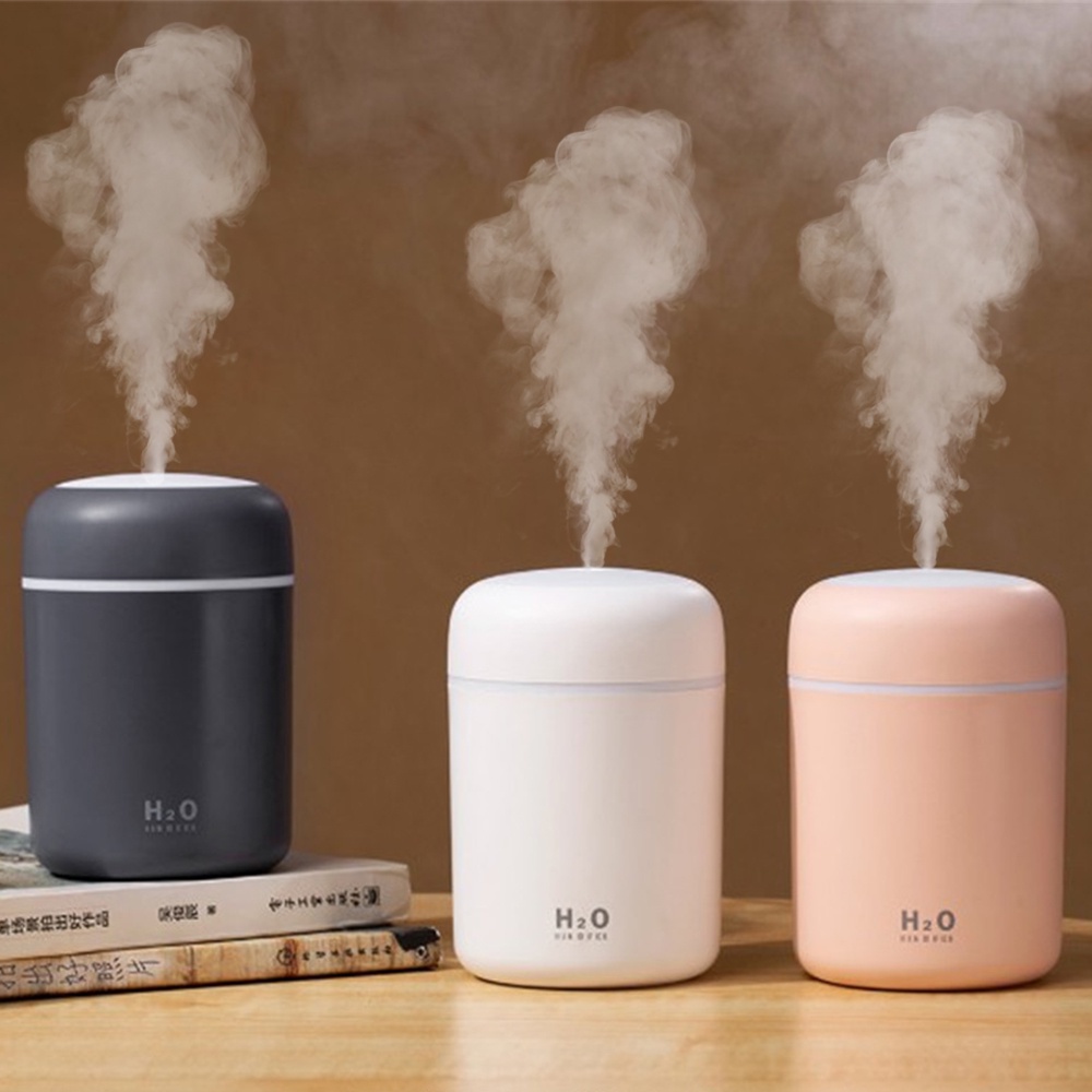 Humidifier Diffuser Berwarna-Warni LED Light Hening Purifier Pelembab Udara 300ML-3