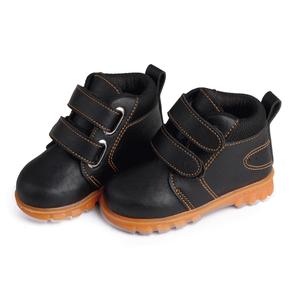 sepatu anak boots hitam model doctmart JVR