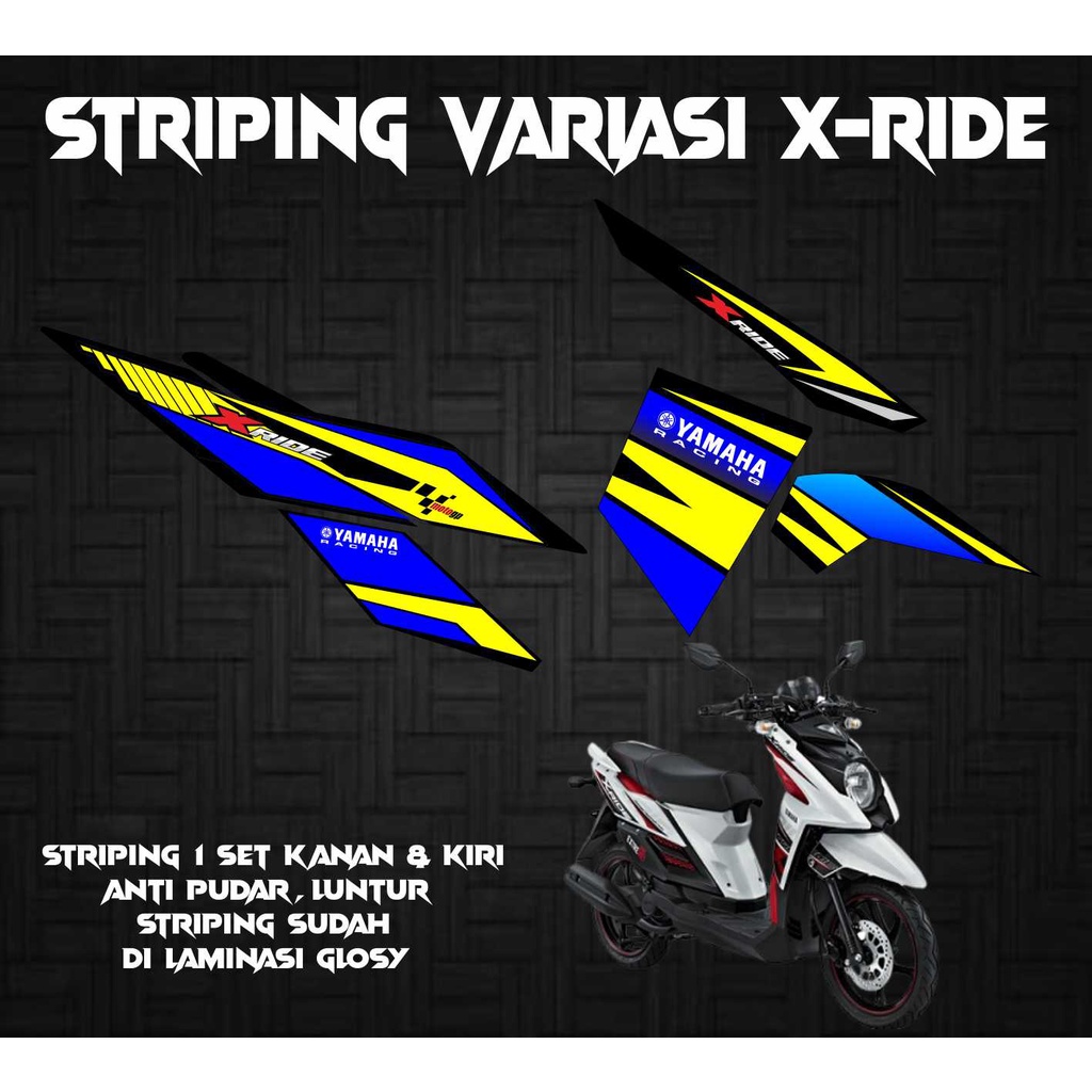 STRIPING STICKER VARIASI X-RIDE RACING