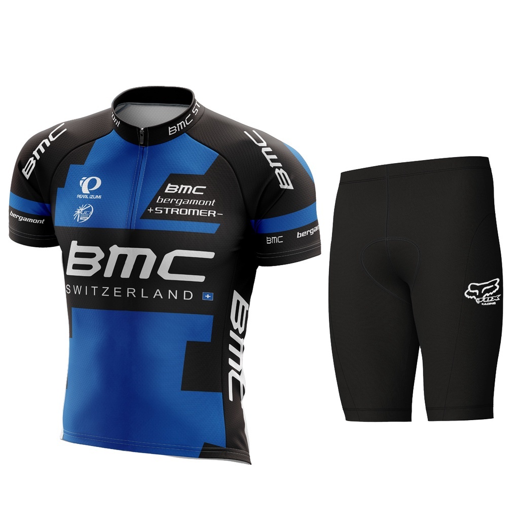 Terbaru Setelan Kaos Jersey Sepeda Dan Celana Sepeda Set Bmc Mtb Roadbike Unisex