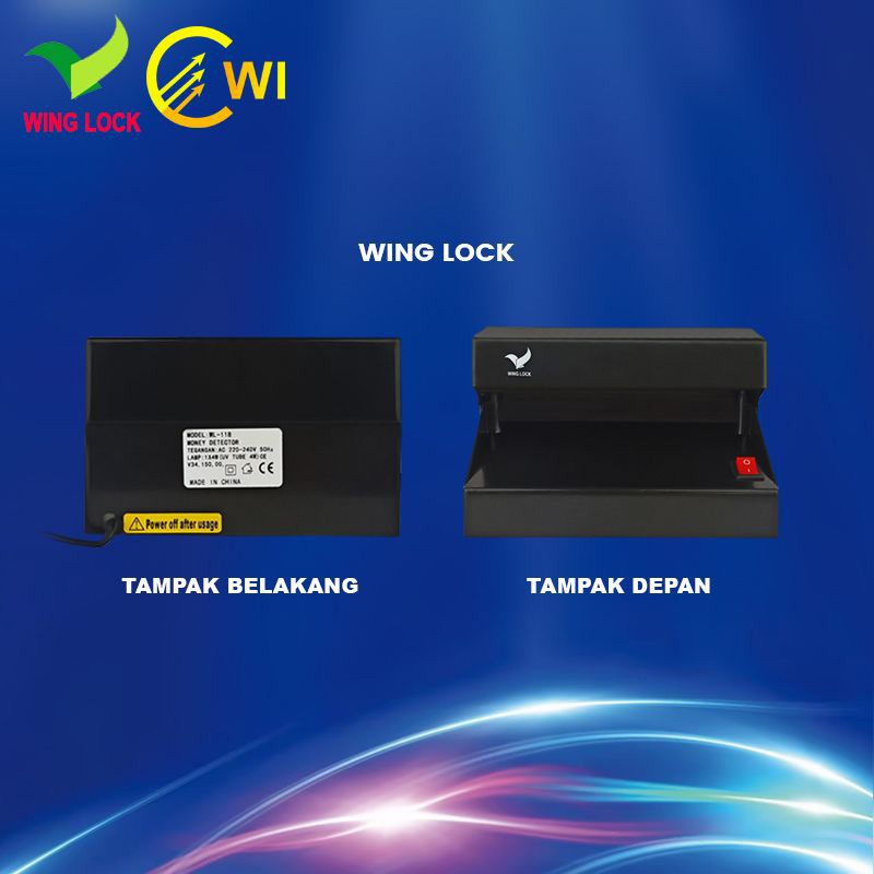 Money Detector / Alat Pendeteksi Uang Palsu - WINGLOCK WL-118 4W