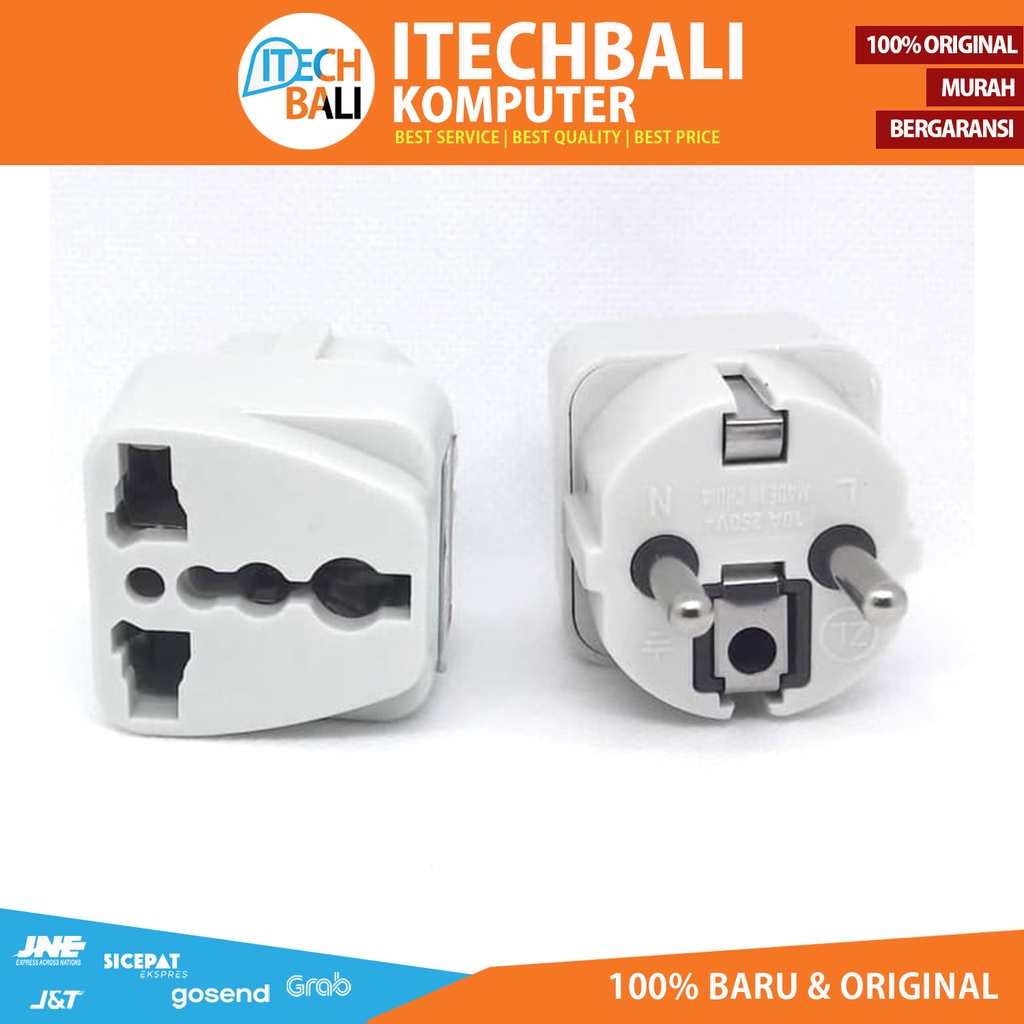 Travel Adaptor / Over Steker Adaptor Kaki 3 ke 2 / Colokan Sambungan