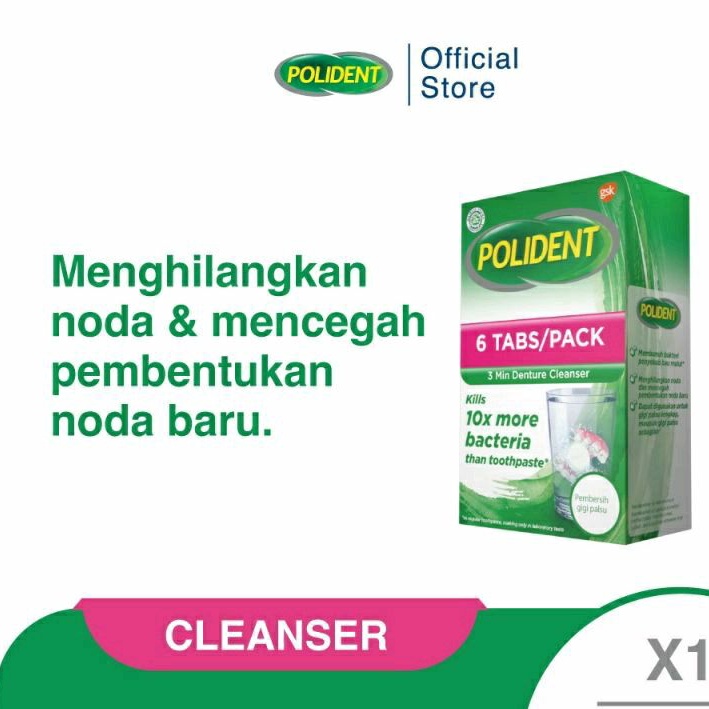 POLIDENT CLEANSER #PEMBERSIH GIGI PALSU