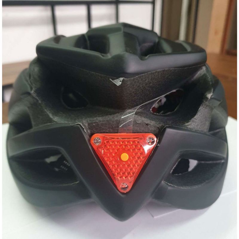 TaffSPORT Helm Sepeda Cycling Helmet EPS Foam PVC Shell LED Safety Light - XK07 - Black