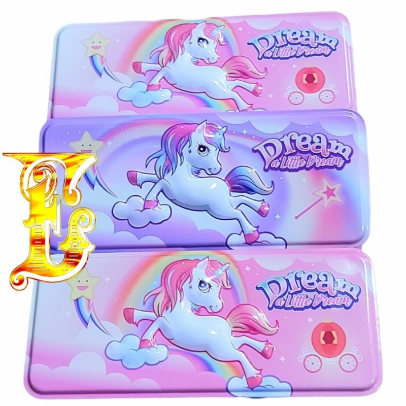 

Kotak Pensil Kaleng UNICORN 2 susun lebar