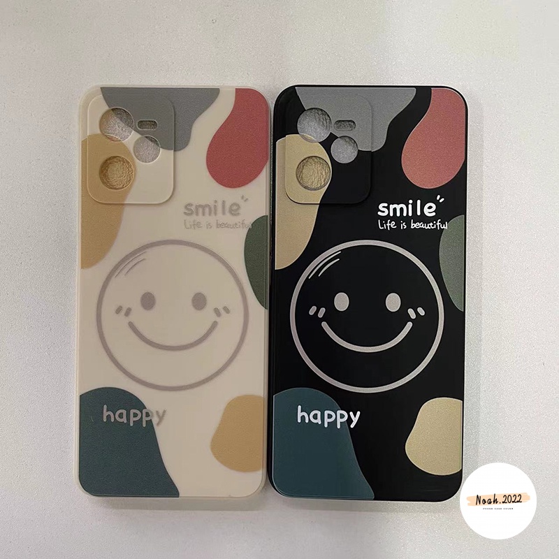 Soft Case TPU Desain Wajah Tersenyum Untuk RealMe 8 8Pro 7 7i Narzo 20pro 30A 6 6s 6i C3 C15 C20 C11 2021 C21Y 5 5i C25 C35 C25 C25s C31