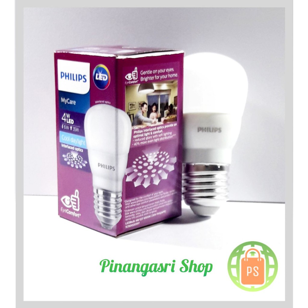  Lampu  LED  Philips 3 4 watt  3w 4w Putih Kuning  Shopee 