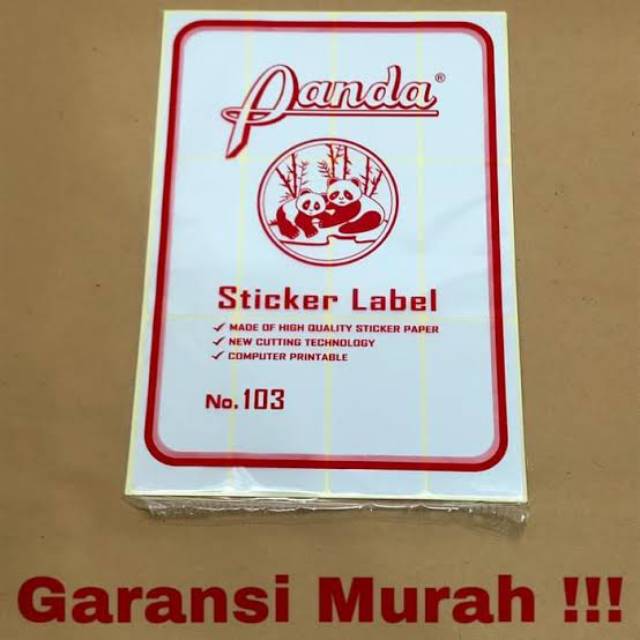 STICKER LABEL POLOS PANDA sticker harga label harga label nama